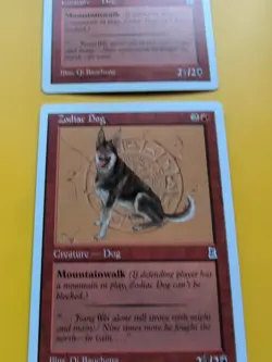 Zodiac Dog x2 Creature. Portal Three Kingdoms. Vintage P3K MTG 2 Card. - Image 3