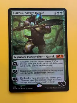 Garruk, Savage Herald M21 Mythic Planeswalker FOIL MTG Card. - Image 2