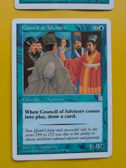 Council of Advisors x2 Portal Three Kingdoms. Vintage P3K MTG 2 Card. - Image 2