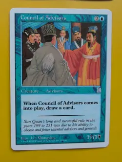 Council of Advisors x2 Portal Three Kingdoms. Vintage P3K MTG 2 Card. - Image 3