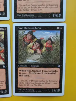 Wei Strike force x3, Wei Ambush Force x3 Portal Three Kingdoms. P3K MTG 6 Card. - Image 2