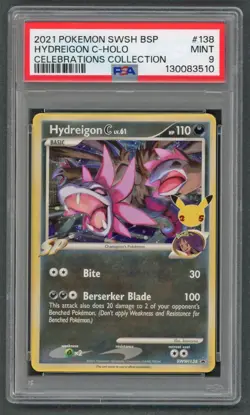 Pokemon Cards - PSA 9 Hydreigon C SWSH138 - 25th Celebration Collection - MINT - Image 1
