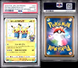 Pokemon TCG Pretend Comedian Pikachu 407/SM-P PSA 10 Japanese Promo Card - Image 3