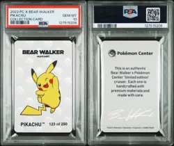 Pokemon Center x Bear Walker Pikachu PSA 10 123/250 Skateboard Collection Card - Image 3