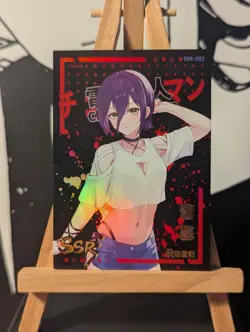 Reze - SSR Chainsaw Man Waifu Girl Anime Holo Foil Cards Super Rare CCG TCG CSM - Image 1