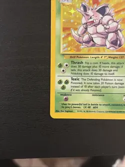 Nidoking 11/102 Base Set Holo - Pokemon TCG Vintage Card - LP - Image 4