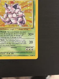 Nidoking 11/102 Base Set Holo - Pokemon TCG Vintage Card - LP - Image 5
