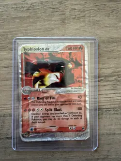 Pokemon Typhlosion EX Sandstorm 2003 Holo Ultra Rare Card 99/100 *Damaged* - Image 1