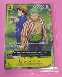 One Piece Card Game Promo Mint Roronoa Zoro OP-10-113 Sealed Learn Together Set - Image 1