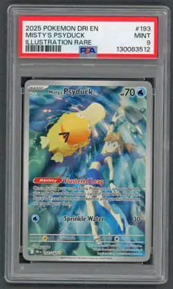 Pokemon Cards - PSA 9 Misty's Psyduck 193/182 - Destined Rivals IR - MINT PSA9 - Image 1