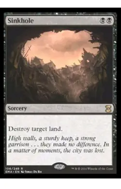 1x MTG Sinkhole - Eternal Masters Rare! NM Mint! Ships Fast! - Image 1