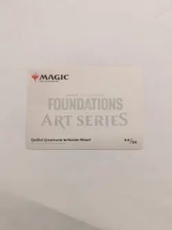 Quilled Greatwurm Art Card Foundations Regular NM MTG - Image 2