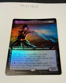 Magic the Gathering MTG Azula, Ruthless Firebender x1 Extended FOIL Card NM/M - Image 1