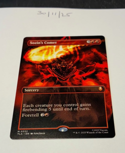 Magic the Gathering MTG Sozin's Comet x1 Mythic Borderless Card NM/M - Image 1