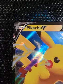 Pokemon TCG Sword & Shield Promo Pikachu v SWSH061 Holo Card Raw - Image 2