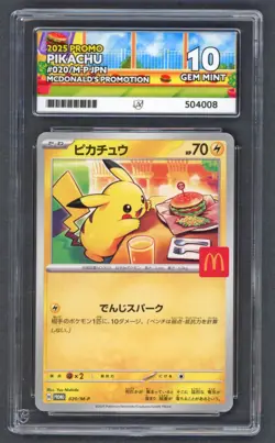 Pokemon Cards - ACE 10 Pikachu 020/M-P - Burgerchu McDonald's Promo - PSA BGS - Image 1