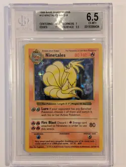 Pokemon - Shadowless Ninetales 12/102 Holo BGS & Chansey 3/102 Holo BGS 3 - Image 1