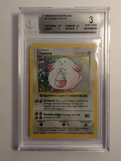 Pokemon - Shadowless Ninetales 12/102 Holo BGS & Chansey 3/102 Holo BGS 3 - Image 3