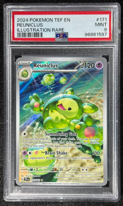 2024 Pokemon Temporal Forces Reuniclus Illustration Rare #171/162 Mint PSA 9 - Image 1