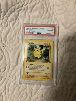 Pokemon TCG Jungle Pikachu 1st Edition 1999 PSA 10 - Image 1