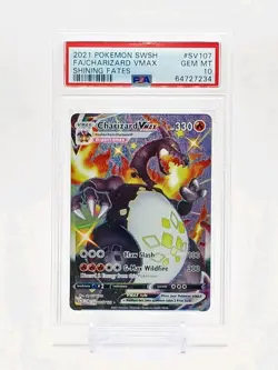 Charizard VMAX PSA 10 Shining Fates Full Art SV107/SV122 Pokemon 2021 Pokemon - Image 1