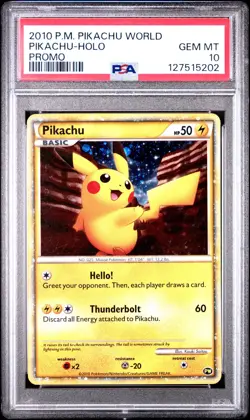 Pokemon TCG Pikachu World Collection 2010 Grand Canyon USA PSA 10 Holo Promo - Image 1