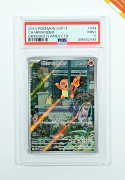 Pokemon PSA 9 Charmander #044 SVP IT Obsidian Flames ETB Promo 2023 Italiano - Image 1
