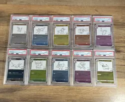 PSA 10 SEQUENTIAL Yu Nagaba Eevees Promo Set Of 10 W/ Pikachu Yu Nagaba Pokemon - Image 1