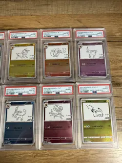 PSA 10 SEQUENTIAL Yu Nagaba Eevees Promo Set Of 10 W/ Pikachu Yu Nagaba Pokemon - Image 3