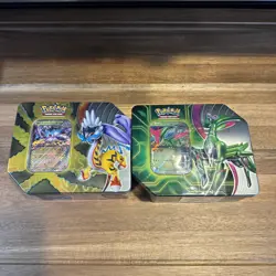 Two Pokemon TCG Walmart Black Friday Paradox Destinies Tins SEALED 5 Packs/Tin - Image 1