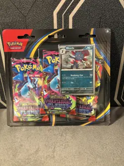 POKEMON PHANTASMAL FLAMES 3-PACK / TRIPLE BLISTER - WEAVILE - SEALED - Image 1
