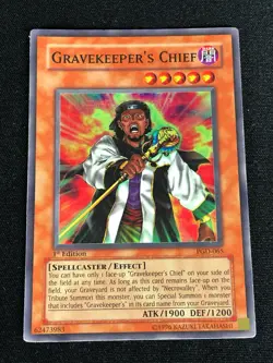 YUGIOH GRAVEKEEPER'S CHIEF PGD-065 1ST SUPER (MP) - Image 1