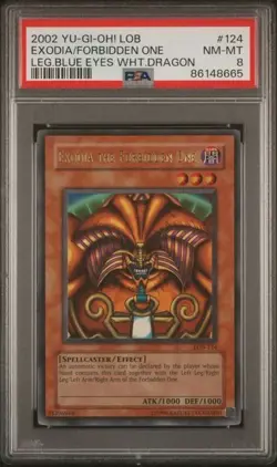 2002 YU-GI-OH! LOB #124 EXODIA THE FORBIDDEN ONE PSA 8 ORIGINAL PRINT - Image 1
