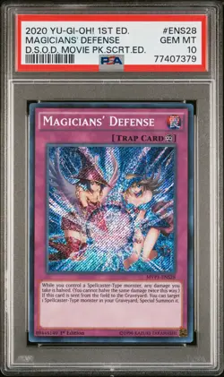 Magicians' Defense Yugioh 2024 MVP1-ENS28 Secret Rare 1st Edition PSA 10 - Image 1