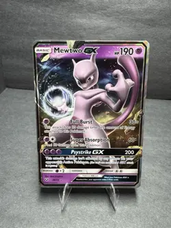 Pokemon TCG Mewtwo GX 39/73 Shining Legends Holo Ultra Rare Card 2017 - Image 2