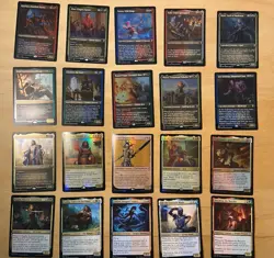 Magic The Gathering Lot Of 20 Battle For Baldur’s Gate GOLD Cards Foils Rares - Image 1