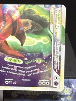 Pokemon Card Rayquaza & Deoxys Legend 90/90 Bottom Half HG Undaunted Full Art NM - Image 3