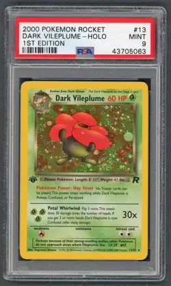 Pokemon Cards - PSA 9 1st Edition Dark Vileplume 13/82 - Team Rocket - MINT PSA9 - Image 1
