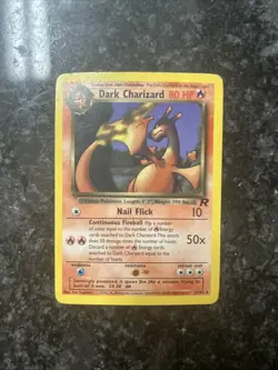 Pokemon Dark Charizard TCG Non-Holo Rare Card 21/82 LP/MP Condition - Image 1