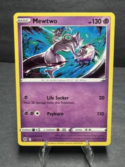 Pokemon TCG Mewtwo 056/172 Non-Holo Brilliant Stars Rare Card - Image 1