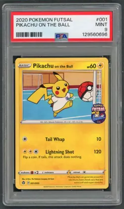 Pokemon Cards - PSA 9 Pikachu on The Ball 001/005 - Futsal - MINT - PSA9 - Image 1