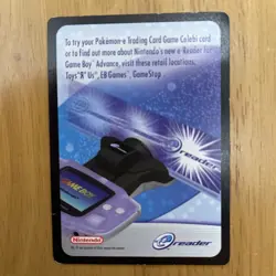 Get in Your Zone! Pokemon 4Ever 2002 Pokemon Gameboy Advance eReader Insert Card - Image 2
