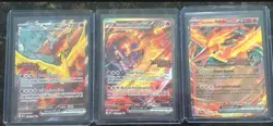 Team Rocket Destined Rivals Moltres UPC Stamped All 3 Pokemon Promo Cards - Image 1