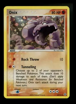 Onix 42/112 EX FireRed LeafGreen 2004 FRLG Reverse Holo Pokemon Card TCG - Image 1