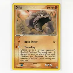 Pokemon TCG Onix 42/112 EX FireRed & LeafGreen Regular Uncommon Card EN-MP 2004 - Image 1
