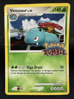 Venusaur 1/16 Pokemon Rumble Pokemon Card Holo Foil Rare Damaged - Image 1
