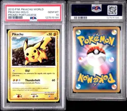 Pokemon TCG Pikachu World Collection 2010 Portuguese PSA 10 Holo Promo Card - Image 3