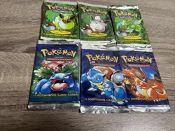Pokemon Base And Jungle Set Booster Packs Opened Pack Art Set Only No Cards - Image 3