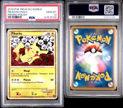 Pokemon TCG Pikachu World Collection 2010 Polish PSA 10 Holo Promo Card Poppy - Image 3