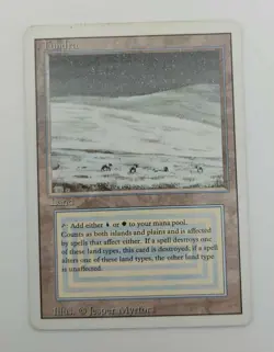 Tundra. Revised Set. Magic the Gathering. Dual Land. Lightly Played - Image 1